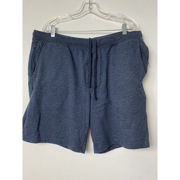 Eddie Bauer Men's Shorts Bermudas  Navy Blue Pull On Elastic & Tie XL - Picture 5 of 10